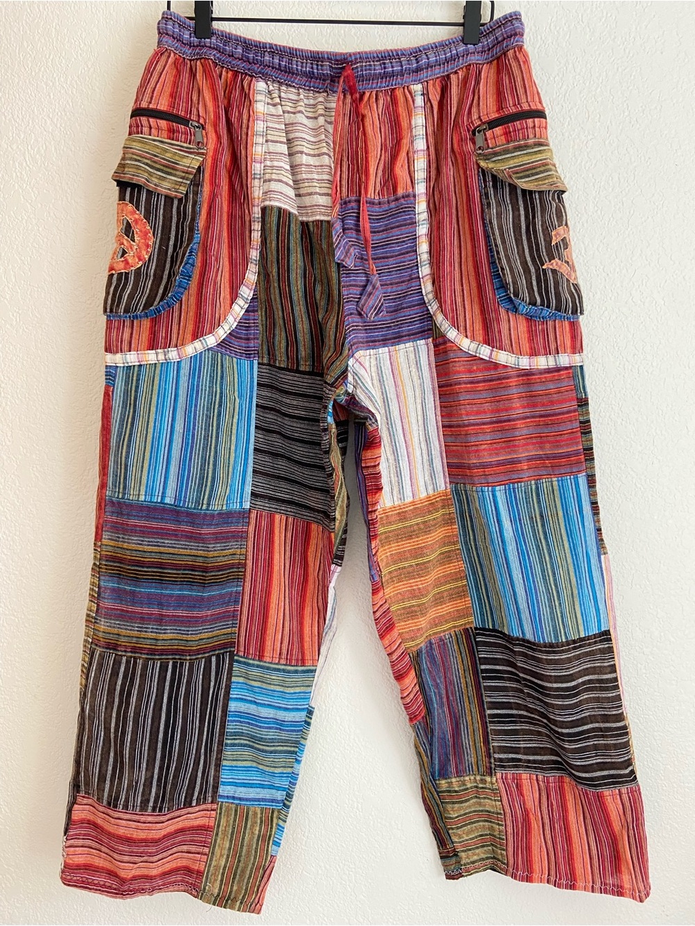 Colorful Patchwork Hippie Pants
